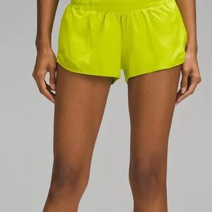 Lululemon Athletica Yellow Athletic Shorts for High-Intensity Workouts